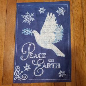 Briarwood Lane Garden 18x12.5" Flag Peace on Earth Dove Outdoor Snowflake Winter